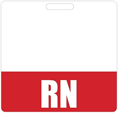 RN Badge Buddy - Tags de crachá de serviço pesado horizontal para enfermeiras residentes - cartão de identificação