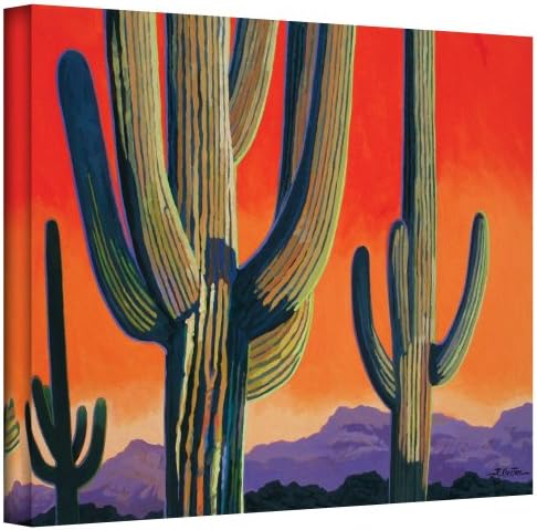 Art Wall Cactus laranja galeria embrulhada Arte de Rick Kersten, 24 por 32 polegadas