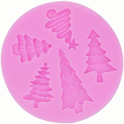 Skajowid 5 Christmas Christmas Tree Silicone Mold Fondant Cake Diy Soft Clay Silicone Modeling Tool