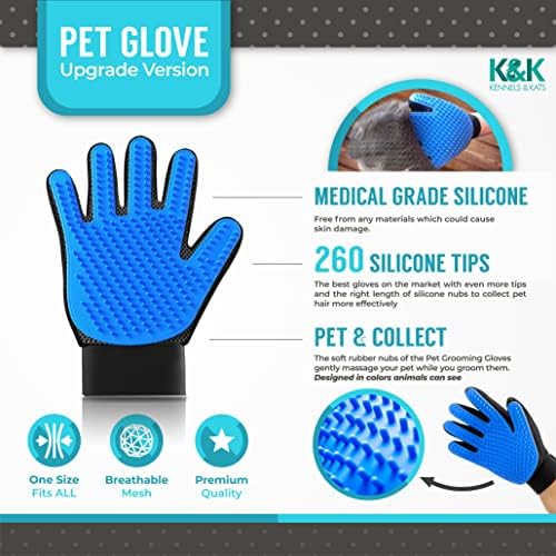 Luvas de preparação para animais de estimação Kennels e Kats | DeShedding Luva para uma higiene fácil