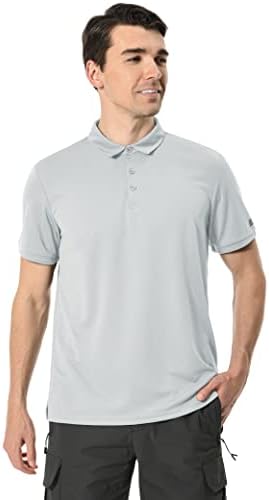 Camisas de pólo de golfe pioneiro para homens, umidade de malha rápida camisa de malha seca de manga curta camisa