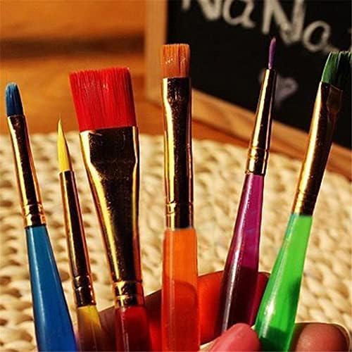 CCBUY 6 Bincos de aquarela coloridos Bincos diferentes de forma redonda ponta pontia -feira de nylon