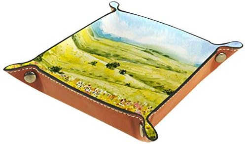Lyetny Watercolor Spring Landscape Organizer Bandeja Caixa de armazenamento CABELA CABELA CAVDY RESPONSELHA