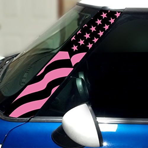 Reflexão artística dos decalques de vinil da bandeira dos EUA para 1ª geração Mini Cooper - Conjunto de