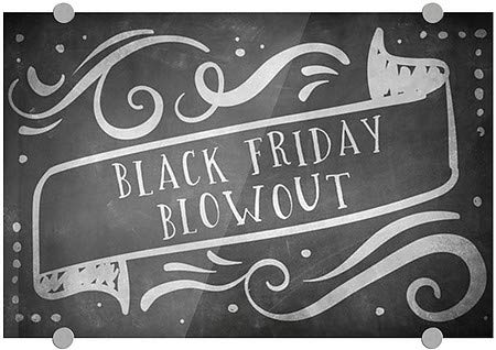 CGSignLab | Black Friday Blowout -Chalk Banner Sinal de acrílico premium | 18 x12