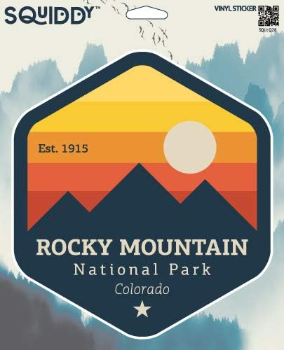 Parque Nacional Rocky Mountain Squiddy Colorado - adesivo de vinil para carro, laptop, caderno