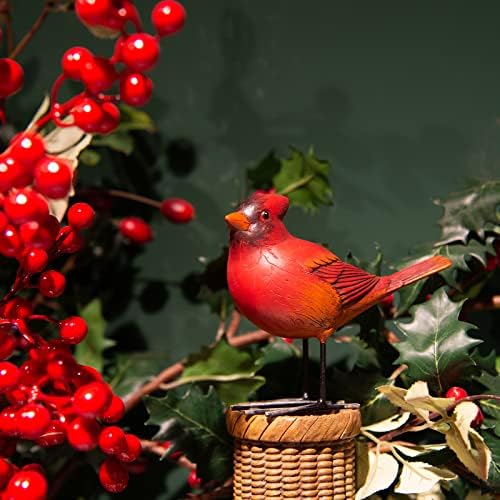 Braxio Christmas Red Cardinals Figuras Decorações - Cardeais de Natal em Indoor Estatuetas colecionáveis ​​Estátuas