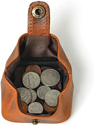 Bolsa de moeda de couro trocar o suporte do suporte de bolso para homens mulheres