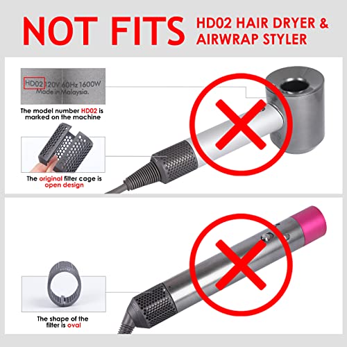 Substituição do filtro de secador de cabelo atualizado para modelos Dyson Supersonic HD01 HD03