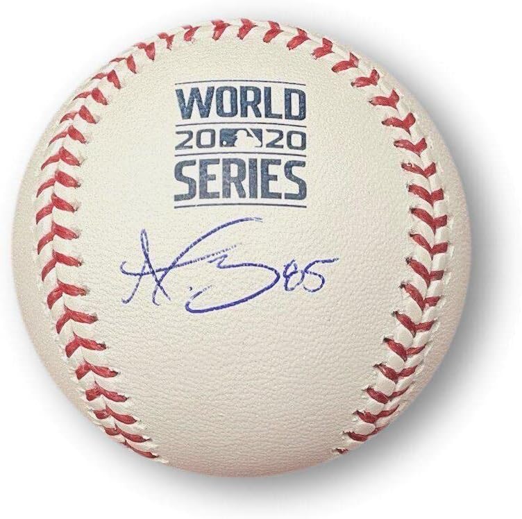 Dustin May assinou o beisebol autografado 2020 World Series 85 Dodgers MLB - bolas de beisebol autografadas