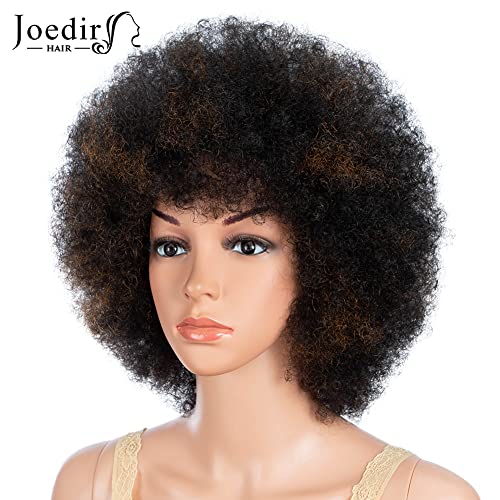 Cabelos de cabelos de joedir cabelos humanos afro para mulheres negras pretas com alerta destaque