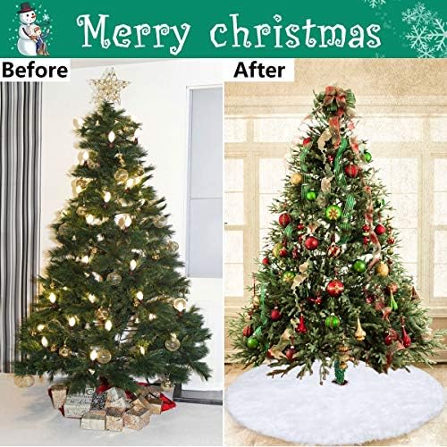 17 pacote decorações de natal - 1 saia de árvore branca e 16 mini meias