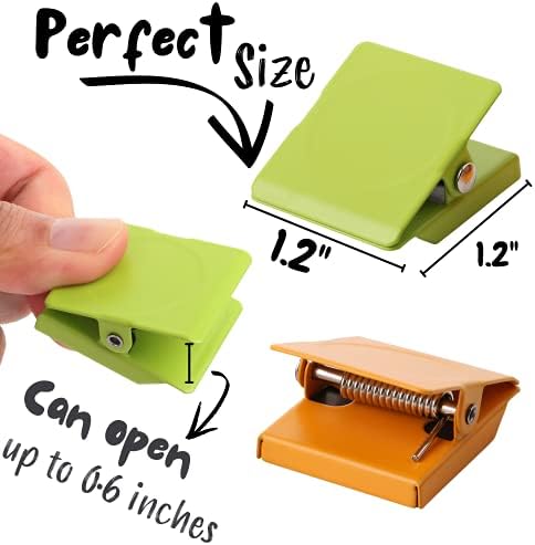 Sr. Pen-Magnetic Clips, 8 PCs, cores variadas, 1,2 ”, clipes de metal, ímãs de geladeira, ímãs de clipes,