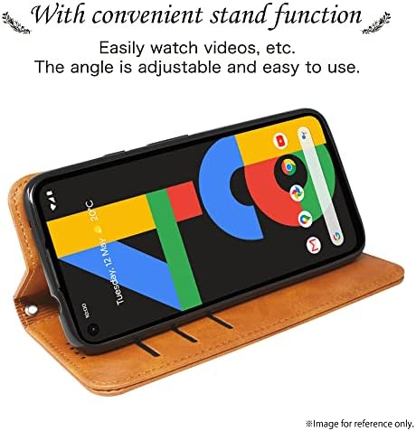 Caso de couro sintético Shizukawill para o Google Pixel4a Flip Folio Cover
