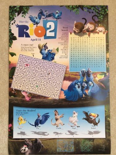 Rio 2 - 13 x20 D/s Pôster promocional original 2014 Mint & Rare