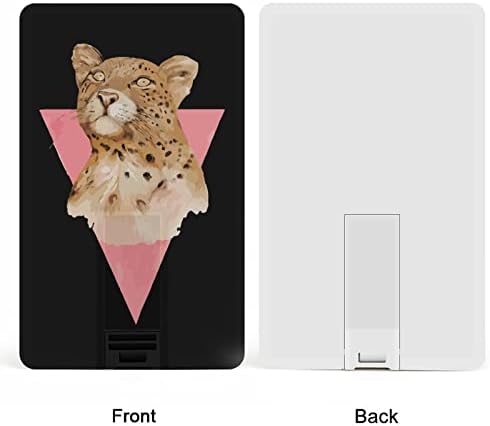 Pink Leopard USB Drive Credit Card Design USB Flash Drive U Disk Thumb Drive 32G