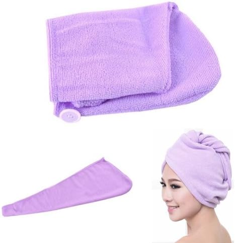 Alltopbargains 2 toalhas de turbante Torce o cabelo rápido de microfibra de microfibra de toalha