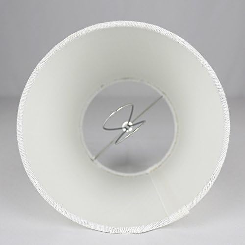 Conjunto de Meriville de 5 clipe de linho branco em lâmpadas de lustre, 4 polegadas por 6 polegadas por