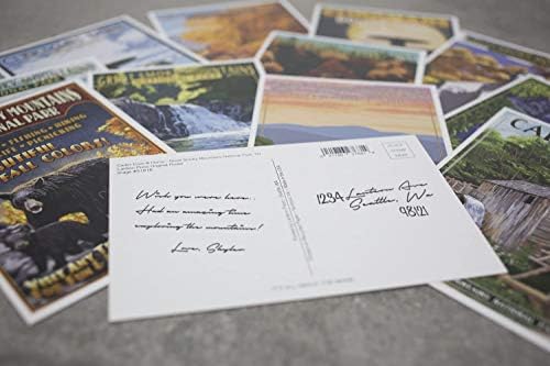 Parque Nacional de Yellowstone da Lantern Press - Conjunto de cartões postais diferentes de cartões