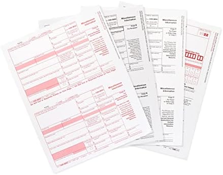 1099 MISC Forms 2022, Kit de formulários de imposto de 5 peças, 25 kit de fornecedores de formulários a