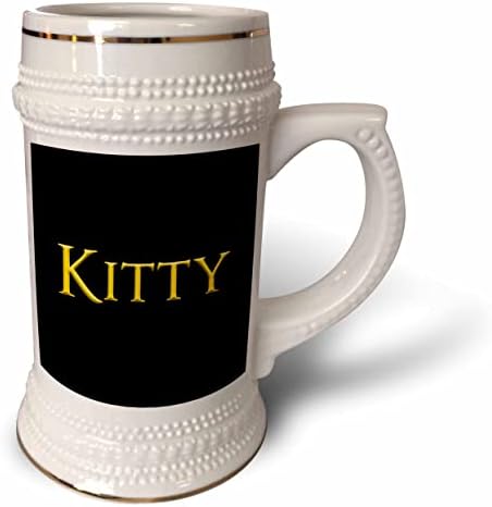 Nome da garota popular de 3drose Kitty nos EUA. Amarelo no Talismã Negro - 22 onças de caneca