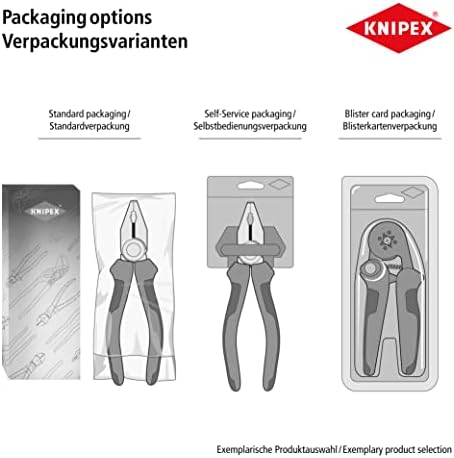 KNIPEX Cobolt® S P parafusos compactos Cutters com recesso na aresta de corte preto atmentizado, com revestimento