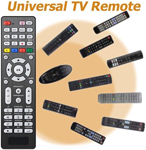 2 PCs Controle remoto universal de TV compatível com LG, Samsung, Philips, Panasonic, TCL Sharp, Vizio, Sony, Sanyo,