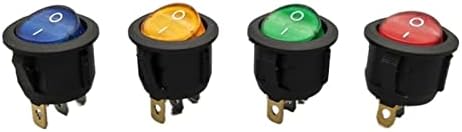 Interruptor do balancim 20mm KCD1 LED interruptor 10A 12V Power Switch Button Lights Lights LIGN ON/OFF