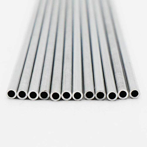 K&S Metals de precisão 2901 Tubo redondo de alumínio, 3/32 x .014 x 12 de comprimento, 12 peças a granel, feitas