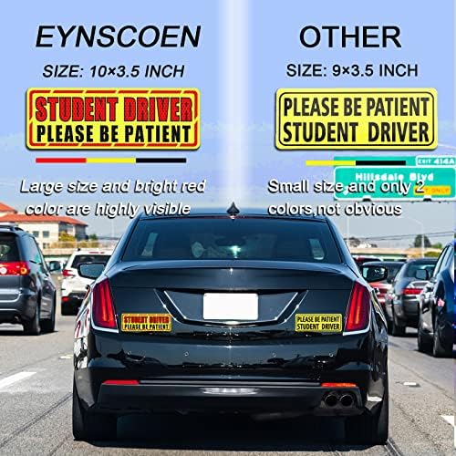 Ímã do motorista do aluno do eynscoen para carro, espessura seja motorista de estudante paciente, novo motorista