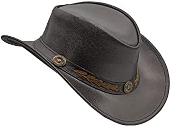 Hat de hat shapetback estilo ocidental Chapéu de cowboy para homens e mulheres larga larga estilo