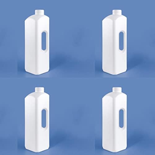 WELLIEST 4 peça vazia HDPE Plástico suco/leite com tampas, recipiente de armazenamento HDPE de