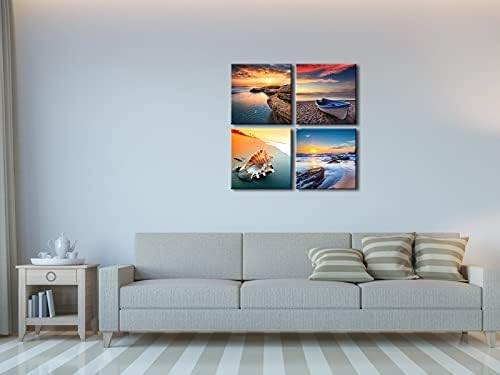 Pyradecor Sunset Sea Beach praia moderna de paisagem imagens pinturas na tela de parede de parede