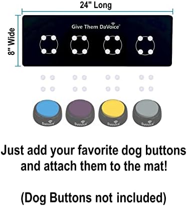 Tapete de botão de cachorro Davoice com gancho de círculo autônomo e pontos de loop para botões