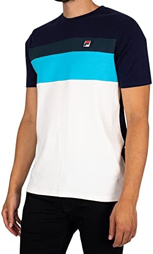 T -shirt fila leary - garça/aqua/azul escuro/azul