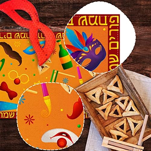 Nepnuser feliz Purim Table Runner Jewish Carnival Festival Party Decoration Home Kitchen Dining