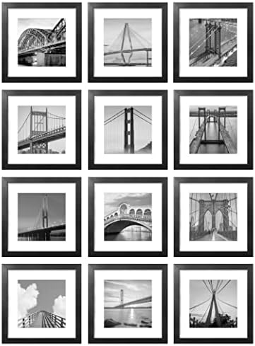 Annecy 12x12 Gallery Wall Frame Conjunto 0f 9, quadro rústico simples 12x12 para fotos 12x12 sem