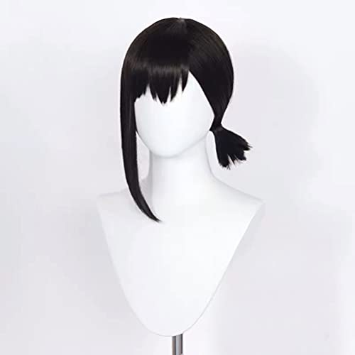 Lokcee Black Straight Wig com cabelo rosa clipes acessórios de cabelo kobeni higashiyama peruca cosplay costume