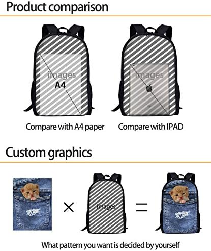 Mumeson Cartoon Astonaut Print School School Backpack Backpack Bookbags Satchel de volta à escola