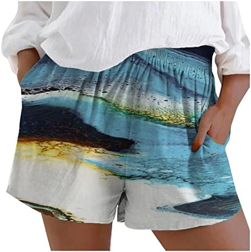 Shorts de verão para mulheres salões de cintura alta casual