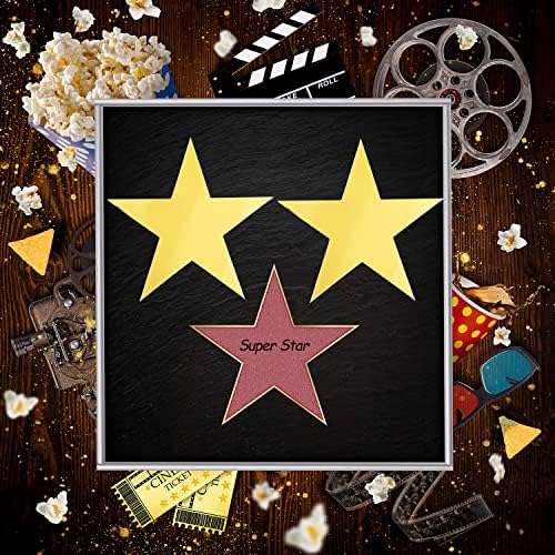 24 Peças Cutas de estrela de estrela de filme Star Cardboard filme Night Star Paper Card para Decoração de festa