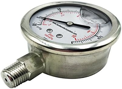 HFS -30 a 150HG; Medidor de pressão de ar de pó de pó de petróleo de Dimeter 2,5
