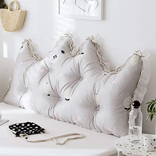 CCLZ Lace Princess Bed Wedge Pillow, Grande Backrest de seda de gelo Leitura de travesseiro de cunha estofado