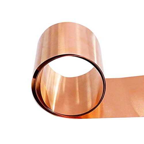 Ququyi Copper Metal Foil roll 0,002 × 2 × 3,28 pés de cobre tira de cobre tira
