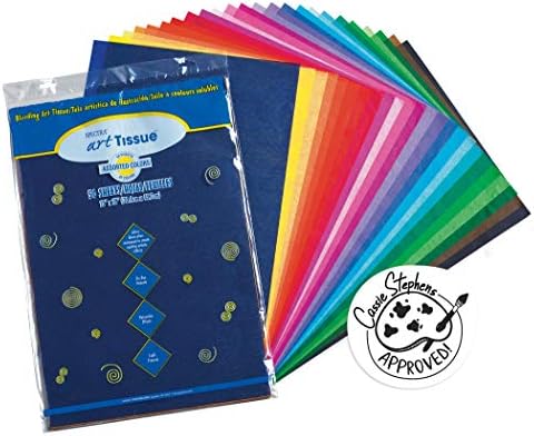 Pacon Spectra variada Pacote de lenços coloridos, 12 x 18, 10 cores, pacote de 50 folhas, PAC58520