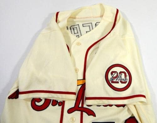 2020 St. Louis Cardinals Jeff Albert 54 Jogo emitido P Jersey de creme usada 20 P 8 - Jogo usado MLB Jerseys
