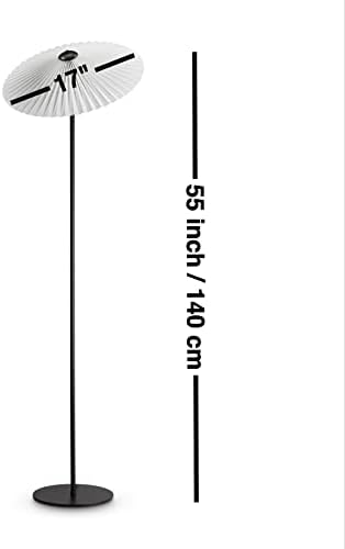 Lâmpada de piso plissado de estúdio GERAT - Lâmpada de 55 polegadas, Design de pregas de guarda