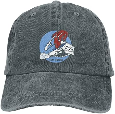 Air Force USAF Red Horse Baseball Cap Hat Trucker Hat lavável Capinho de beisebol da mulher ajustável