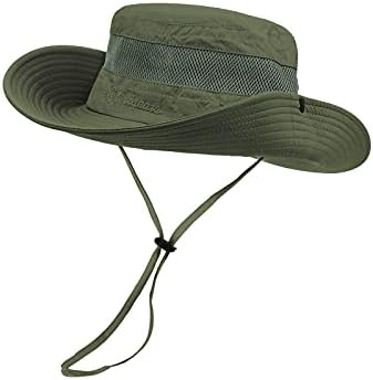 Century Star Sun Hats for Men Wide Brim Hat Women Women Beach Fishing Outdoor Summer Safari Boonie Hat UPF 50+ Proteção solar