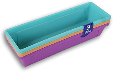 Bandejas de lápis Cestas de armazenamento de plástico coloridas mini caixas - conjunto de 3 - cores variam